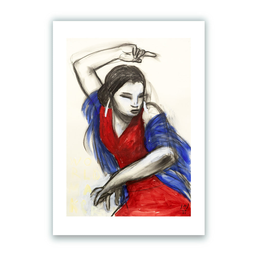 Flamenco « World Maker » Impression Giclée A5