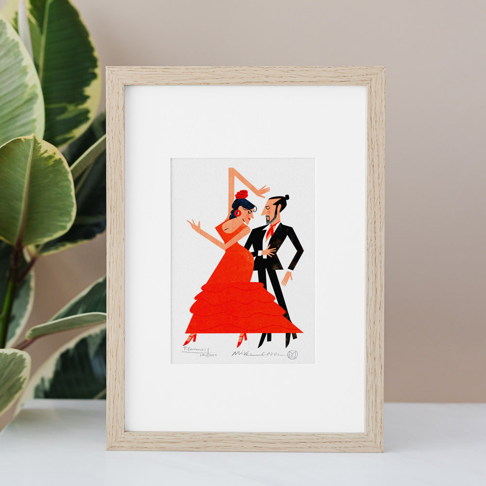 Flamencos Giclée Print A5