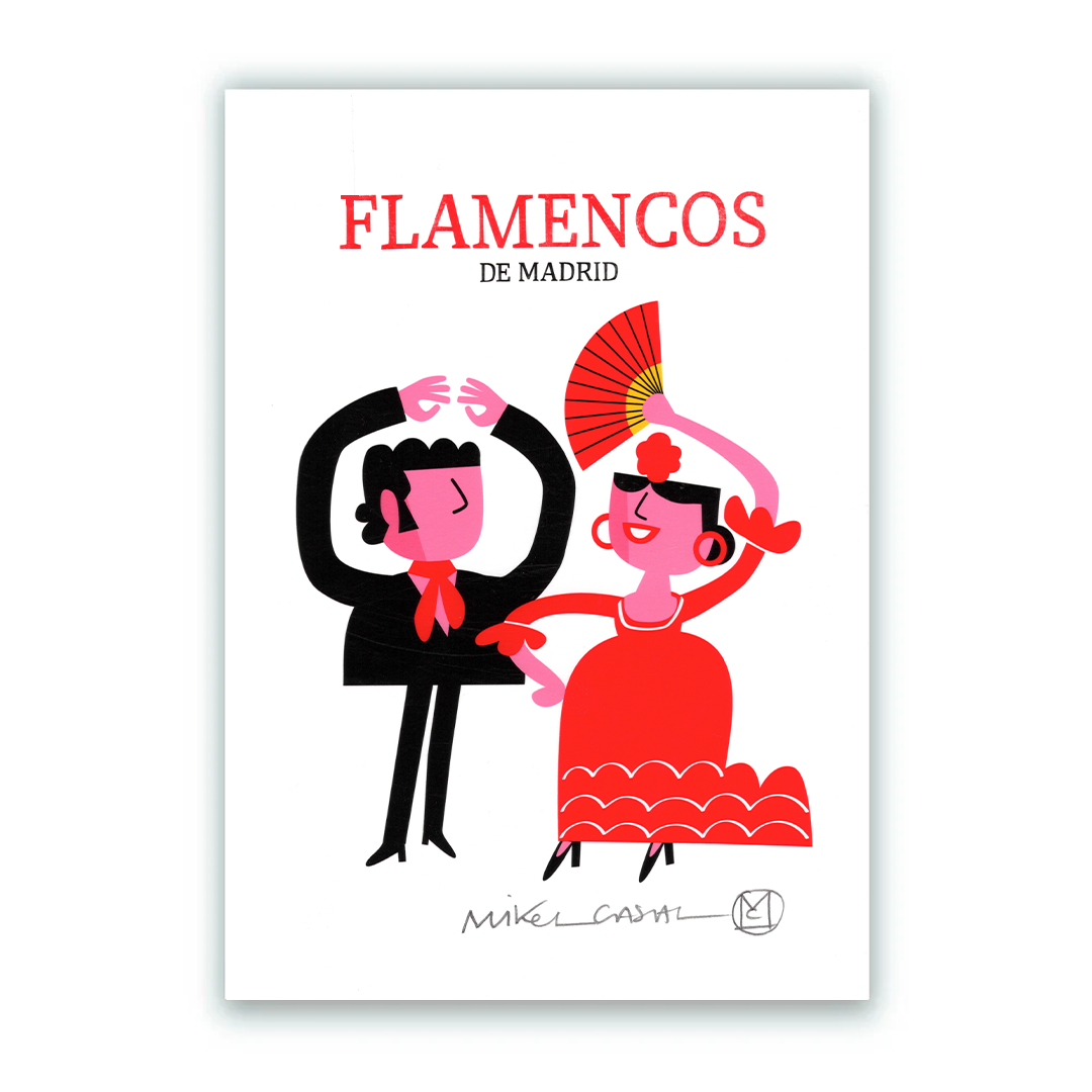 Flamencos 2 Letras Giclée Print