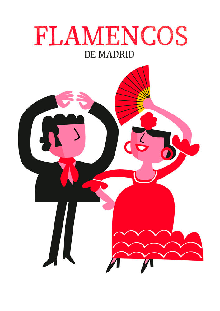 Flamencos 2 Letras Impresión Giclée