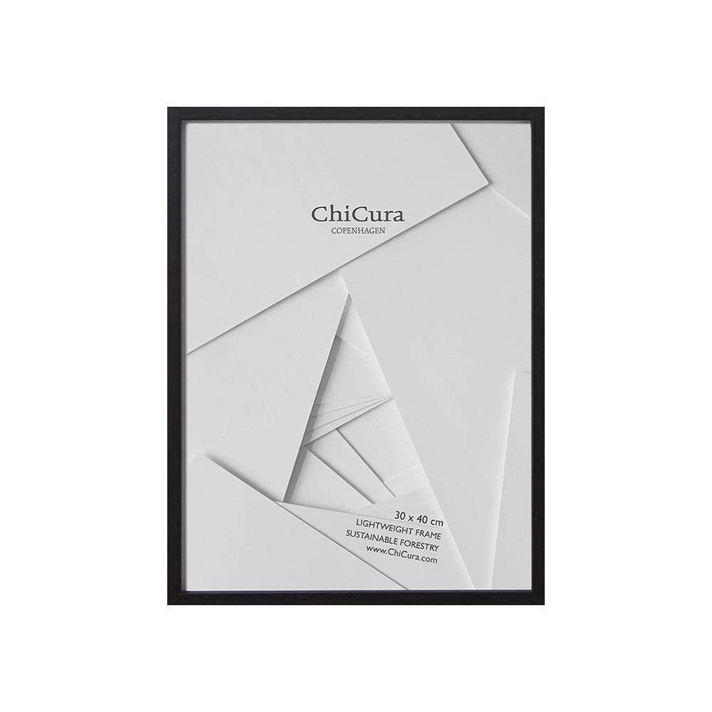 Marco de Madera 30x40 Cristal Negro