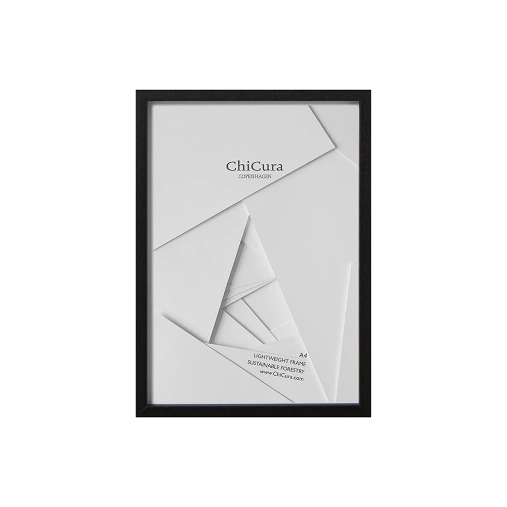 Marco de Madera A4 Cristal Negro