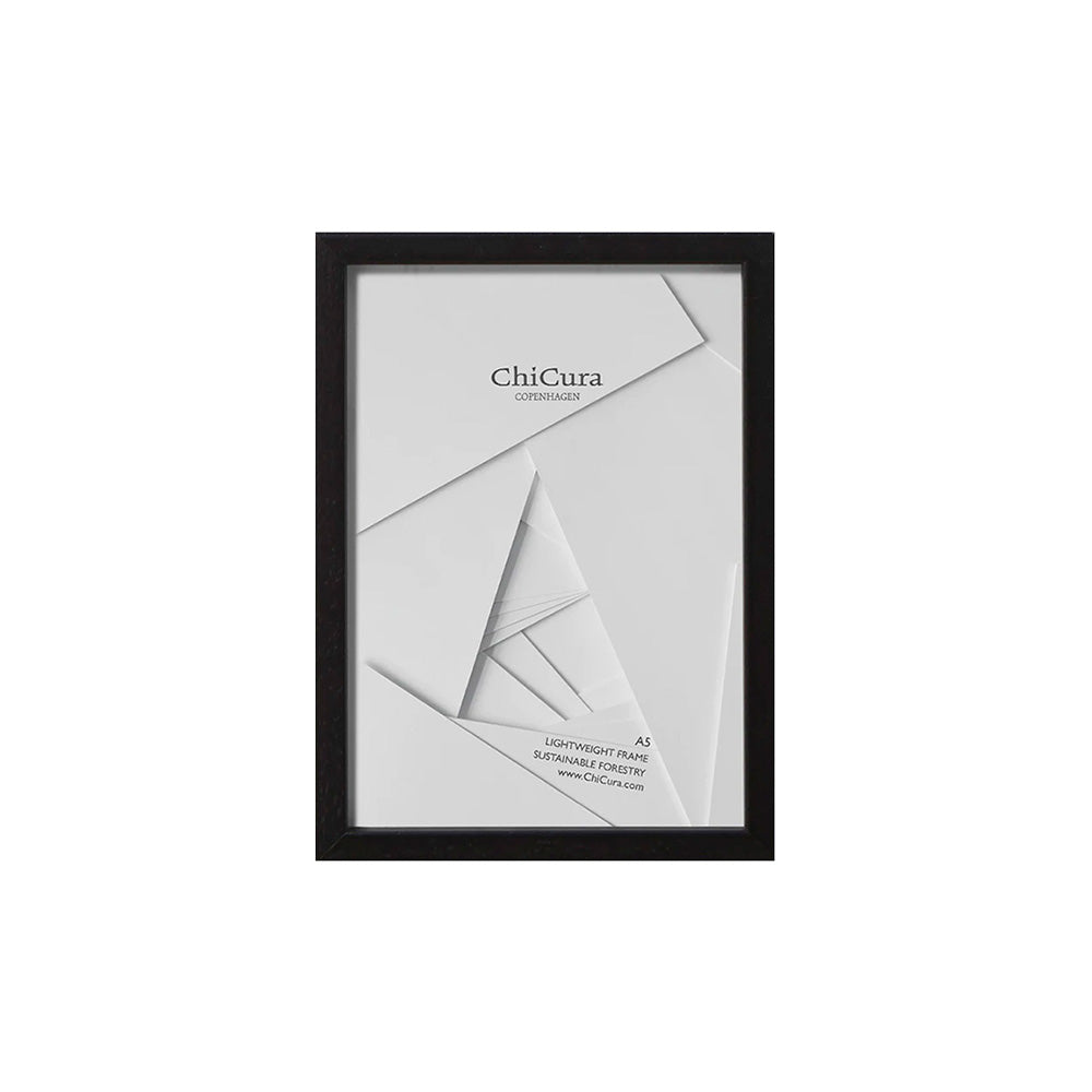 Marco de Madera A5 Cristal Negro