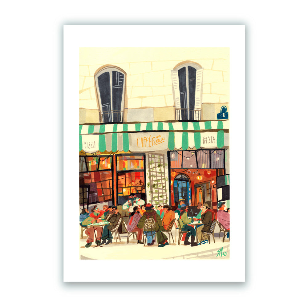 Caffè dei Fratelli Impression Giclée