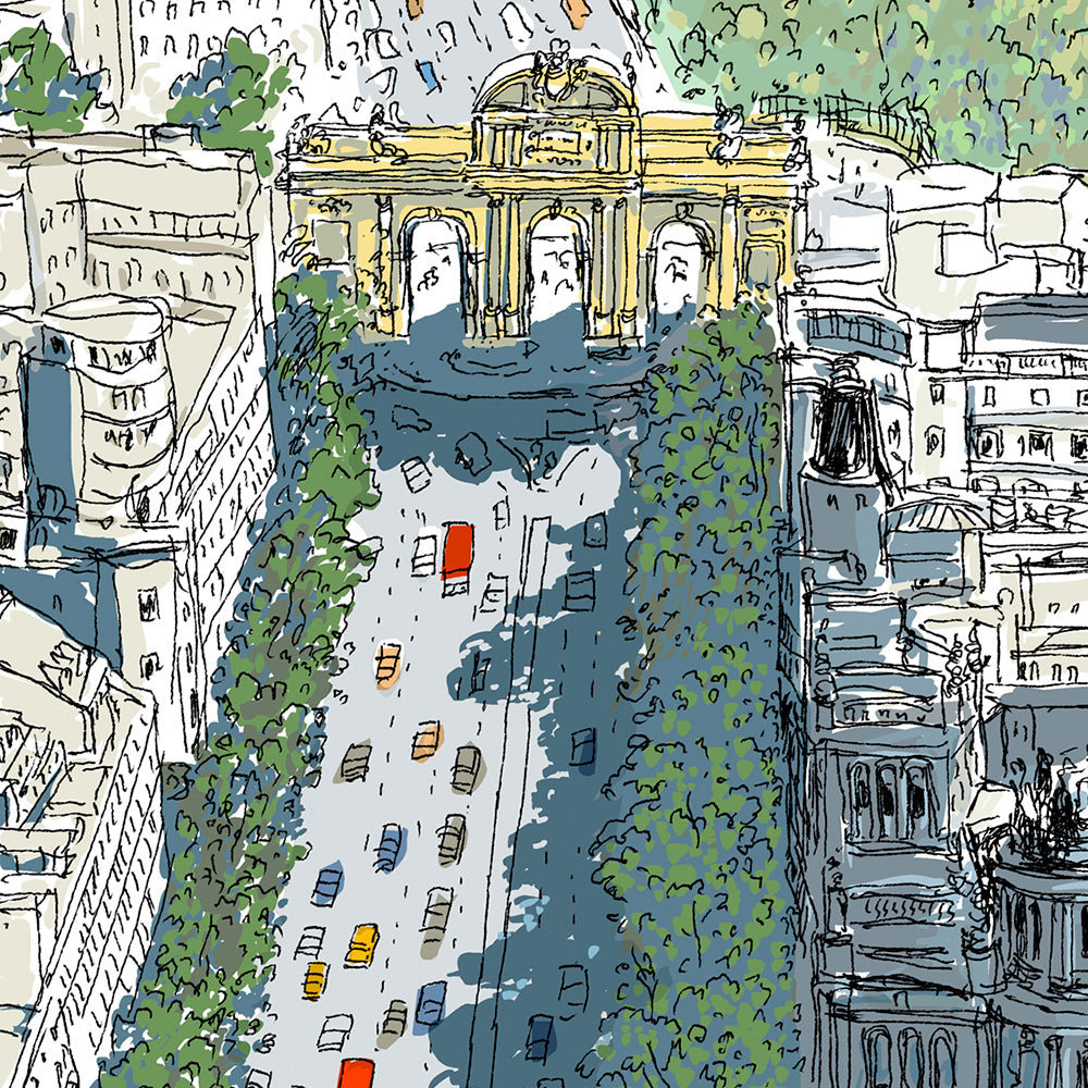 Fontaine de Cibeles - Impression Giclée de la Porte d'Alcalá