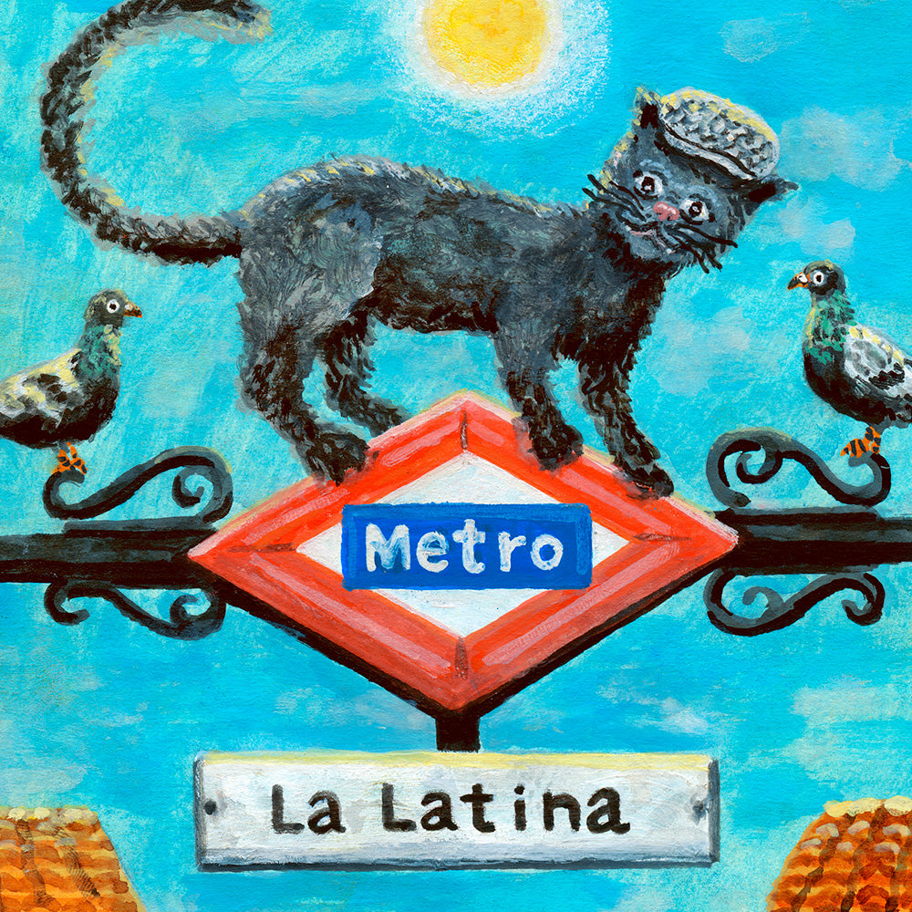 Gato en La Latina Impresión Giclée