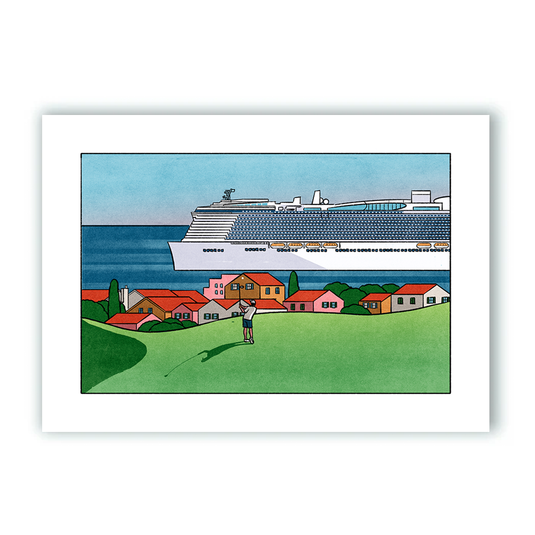 Golf in Italy Impresión Giclée