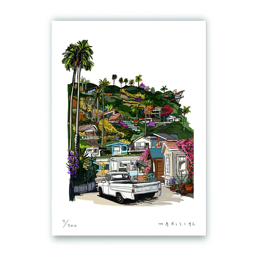 Pacific Coast Hollywood Impresión Fine Art 30x40