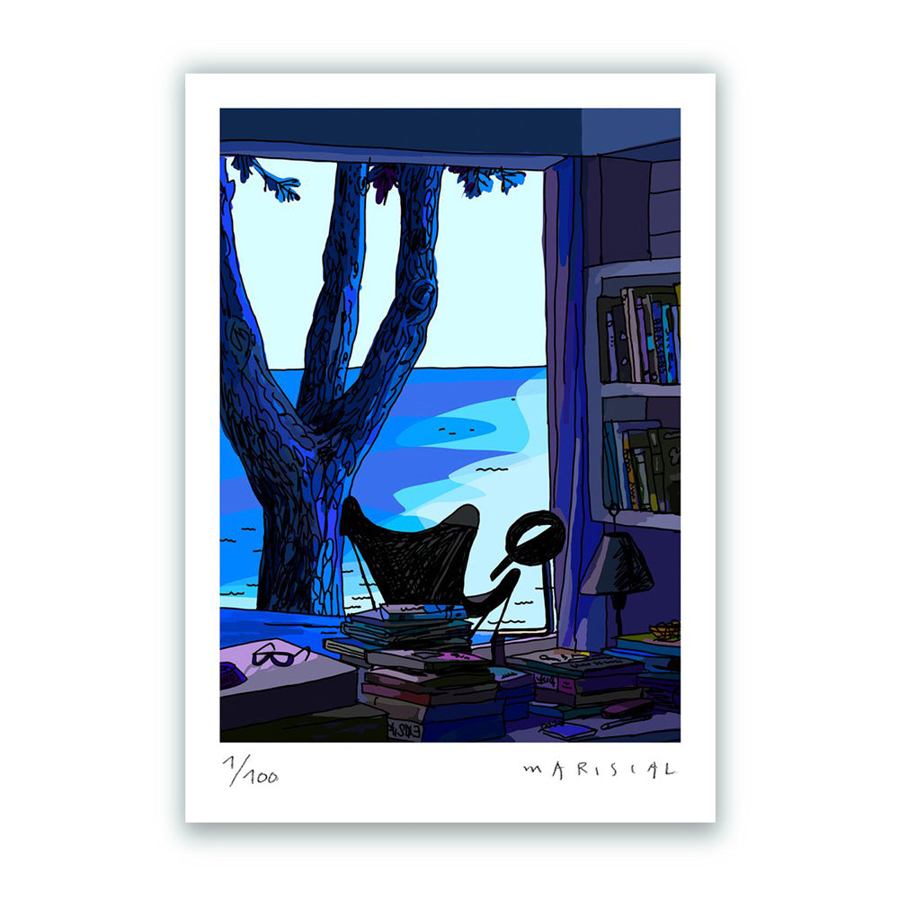 Interior en el Maresme de Noche Impresión Fine Art 50x70