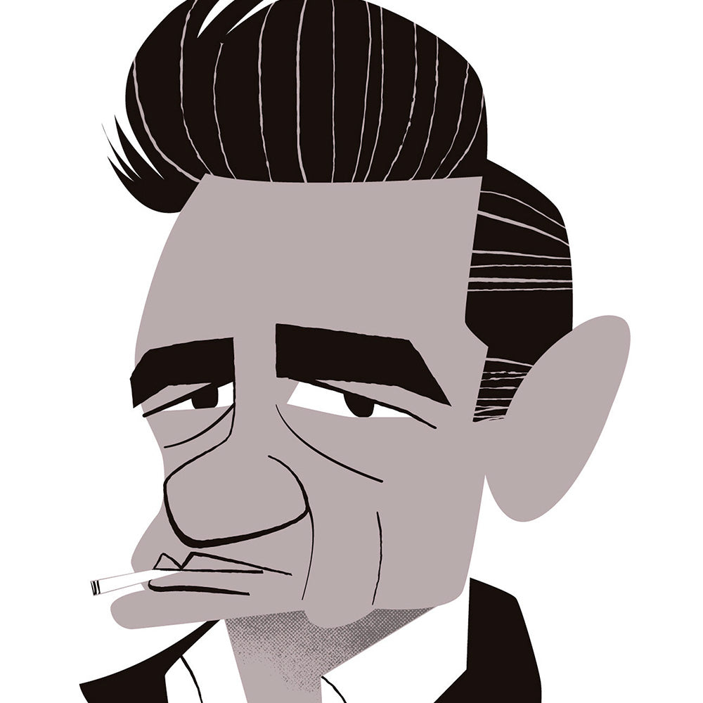 Johnny Cash Impression Giclée