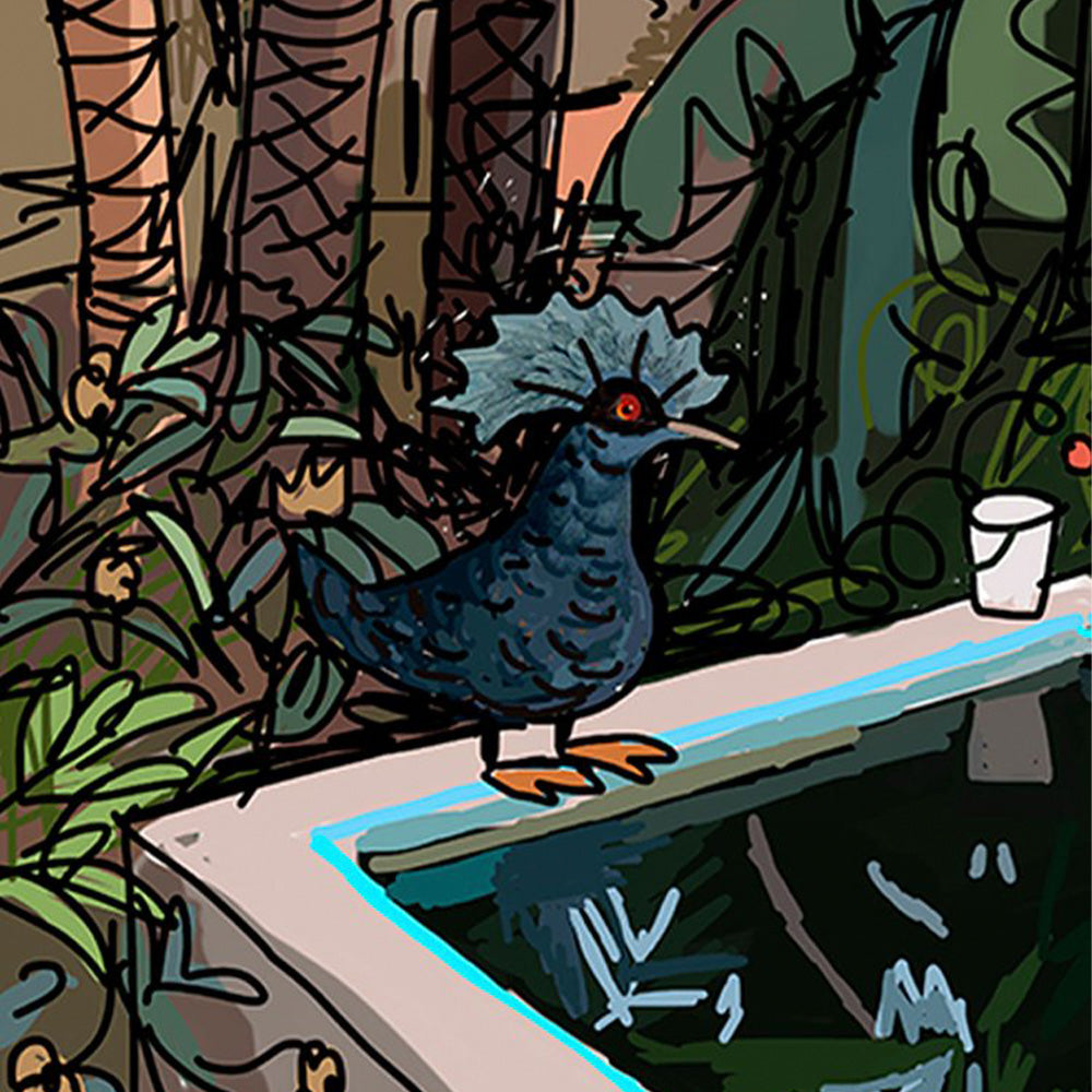 Julian in the Pool Fine Art Print 50x70