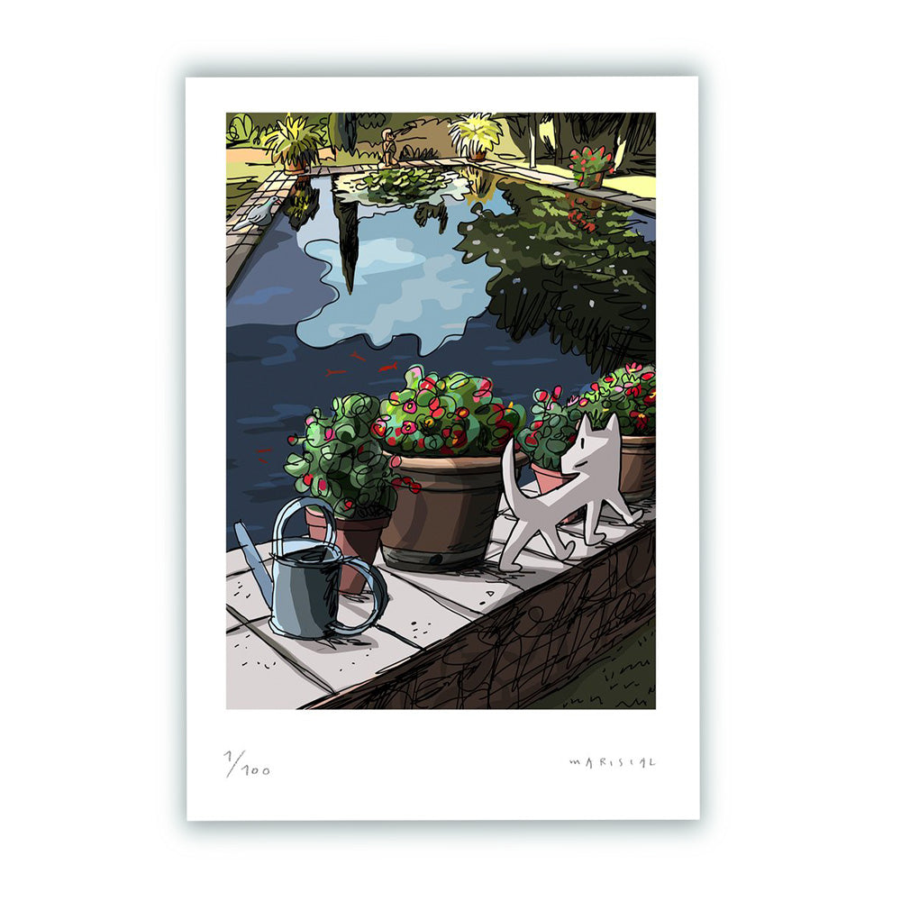 Julian in the Pond Fine Art Print 50x70