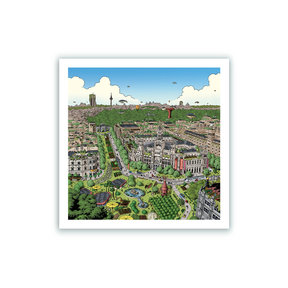 La Ciudad de mis Sueños Giclée Print 50x50