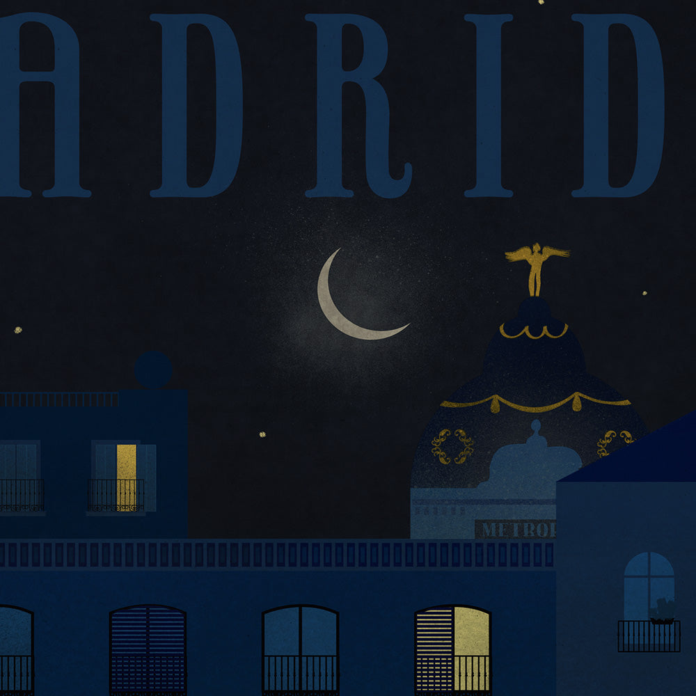La Luna de Madrid Impression Giclée A3