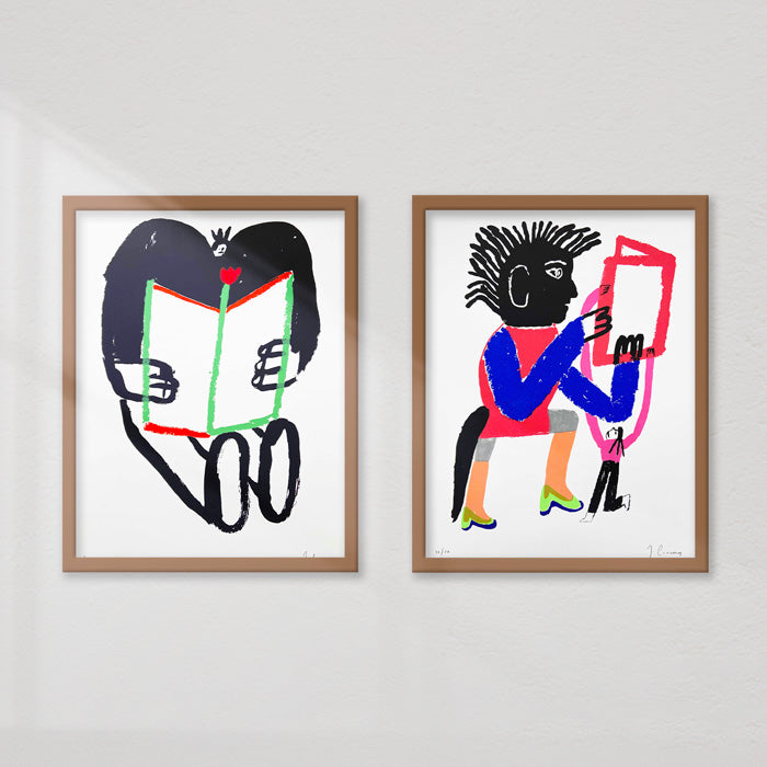 Lectores I 35 x 45 cm Serigrafía