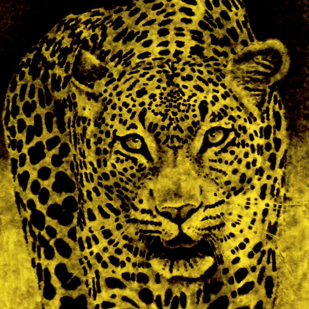 Gran Leopardo Amarillo Impresión Giclée A5