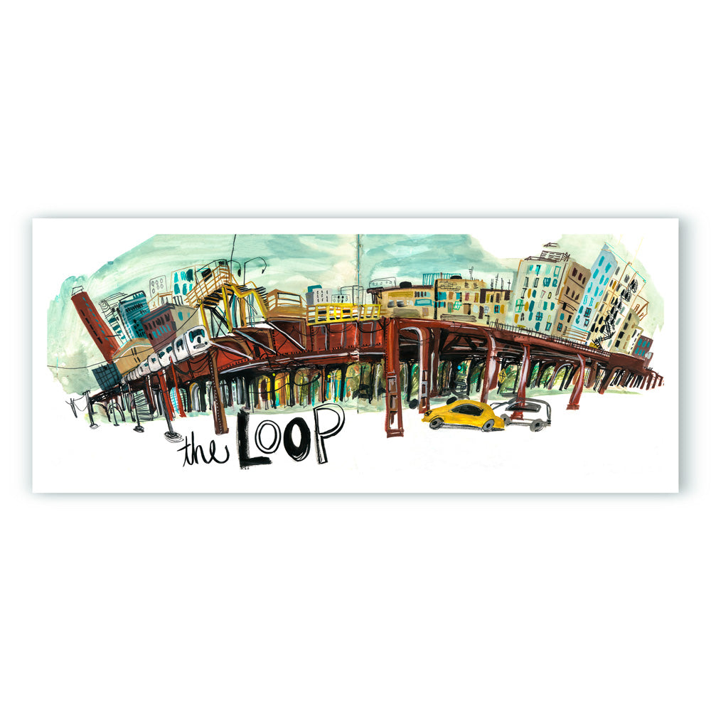 The Loop Chicago Impression Giclée 42,5x100