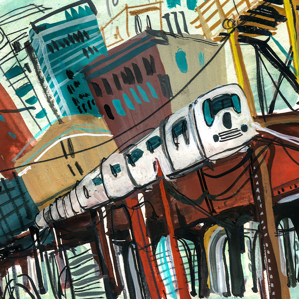 The Loop Chicago Impression Giclée 42,5x100