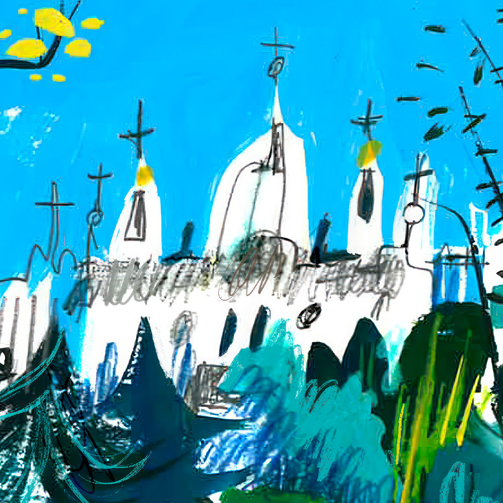 La Almudena desde el Jardín de las Vistillas Impresión Giclée