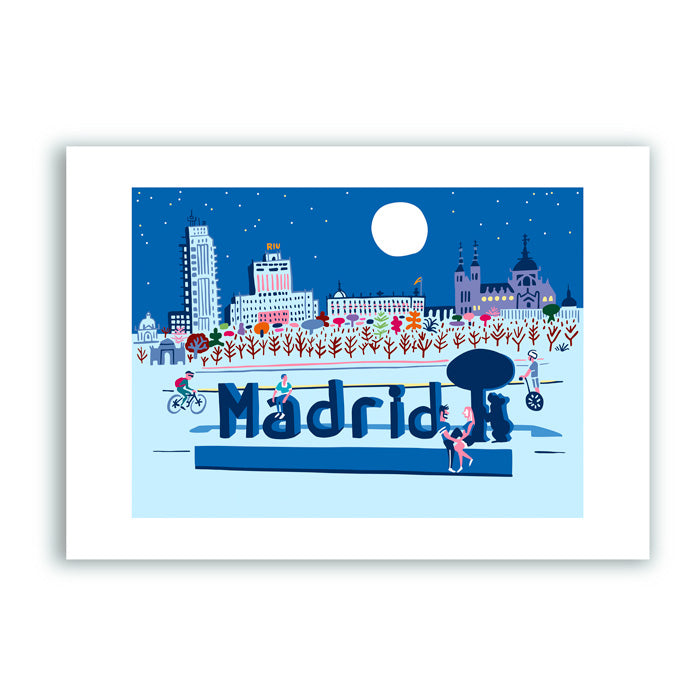 Madrid Blue Impresión Giclée A5