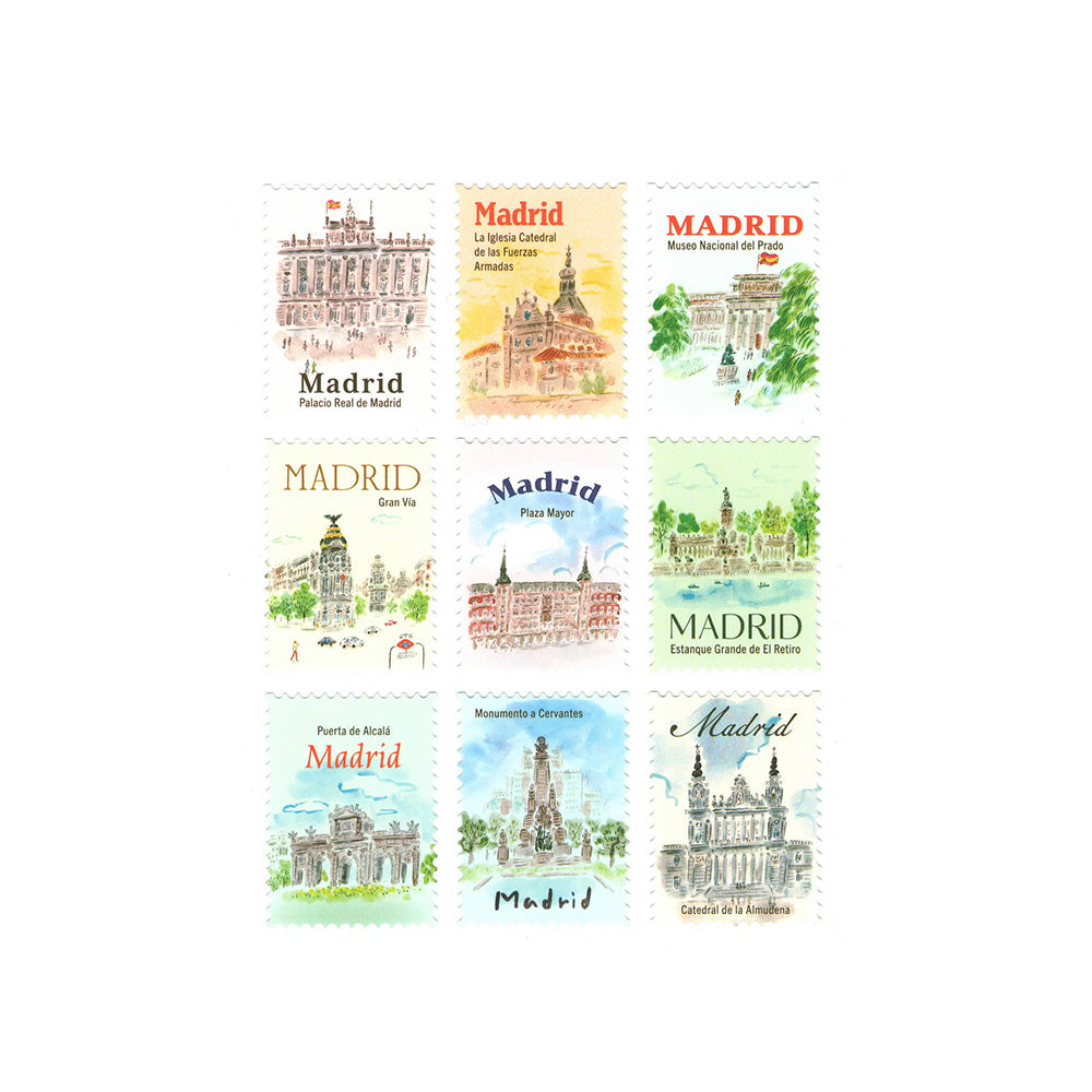 Poststamp Stickers L'après-midi // Madrid 1