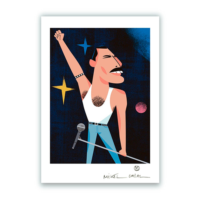 Freddie Mercury Impression Giclée A5