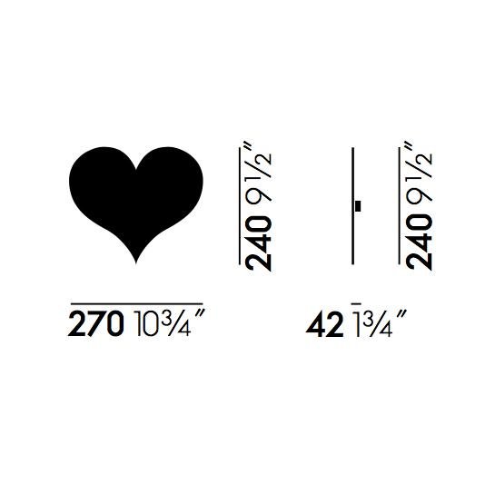 Pequeño Corazón Rojo Decoración de Pared