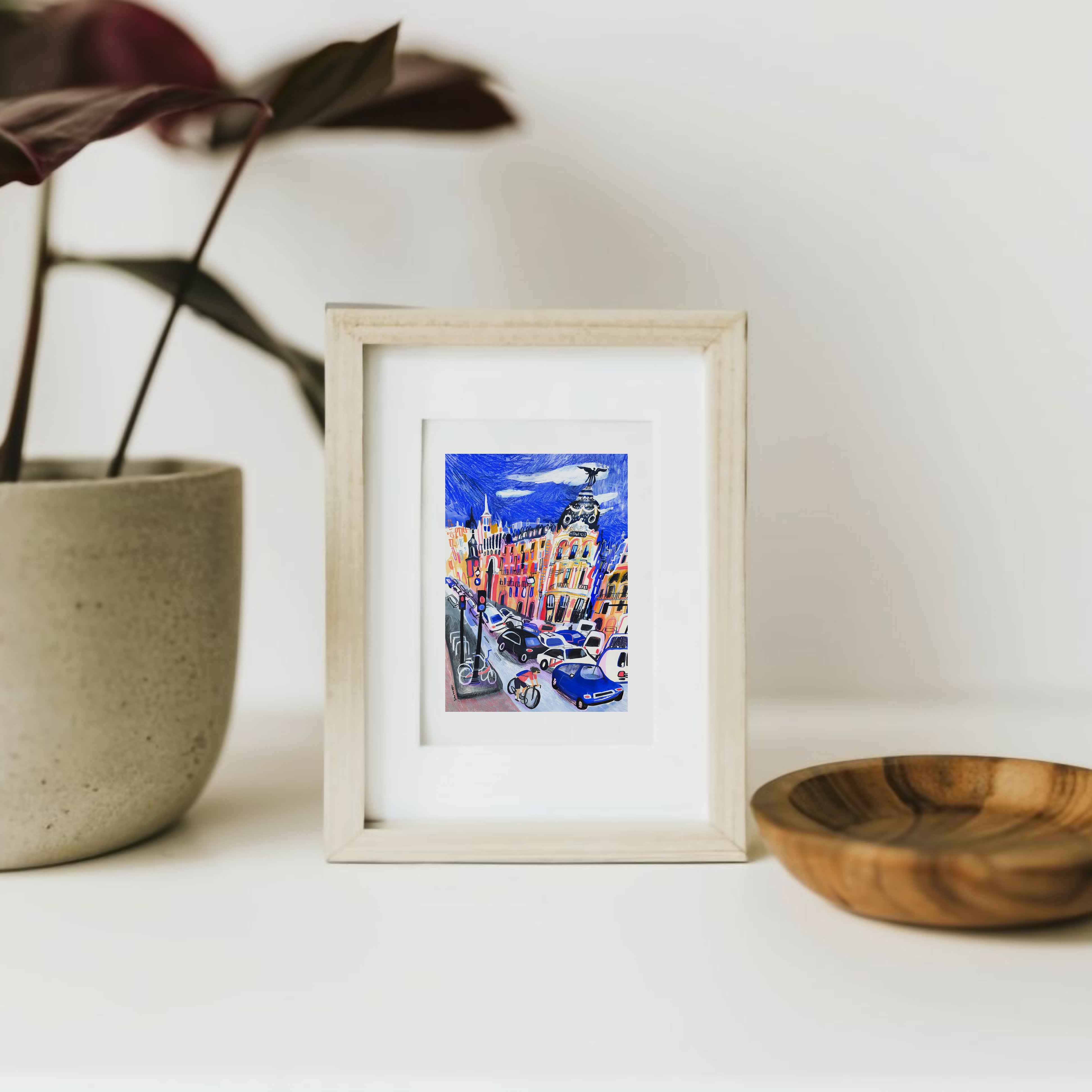 Edificio Metropolis Blue Impression Giclée