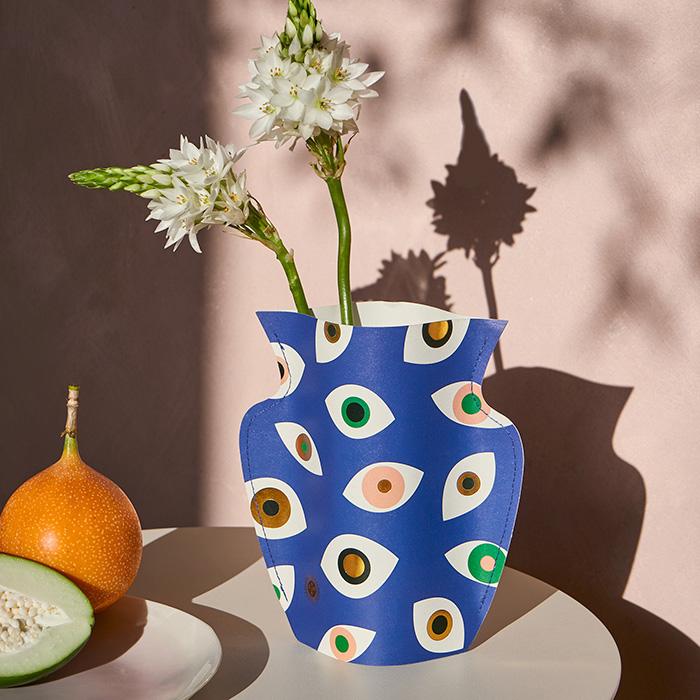 Mini Blue Nazar Paper Vase