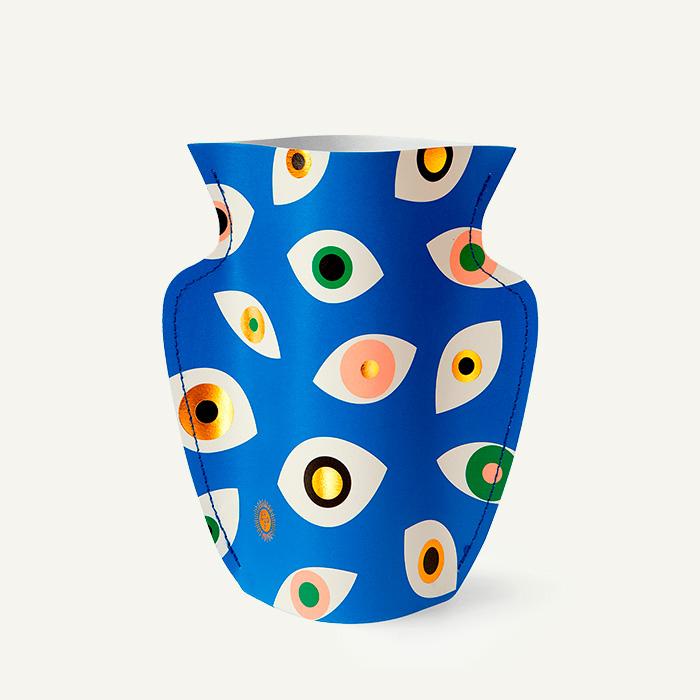Mini Blue Nazar Paper Vase