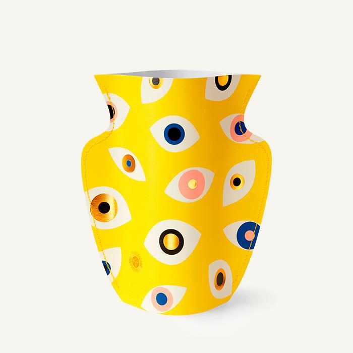 Mini Yellow Nazar Paper Vase