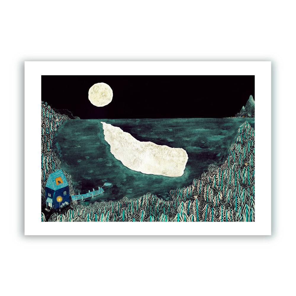 Moby Dick in the Moonlight Giclée Print A3