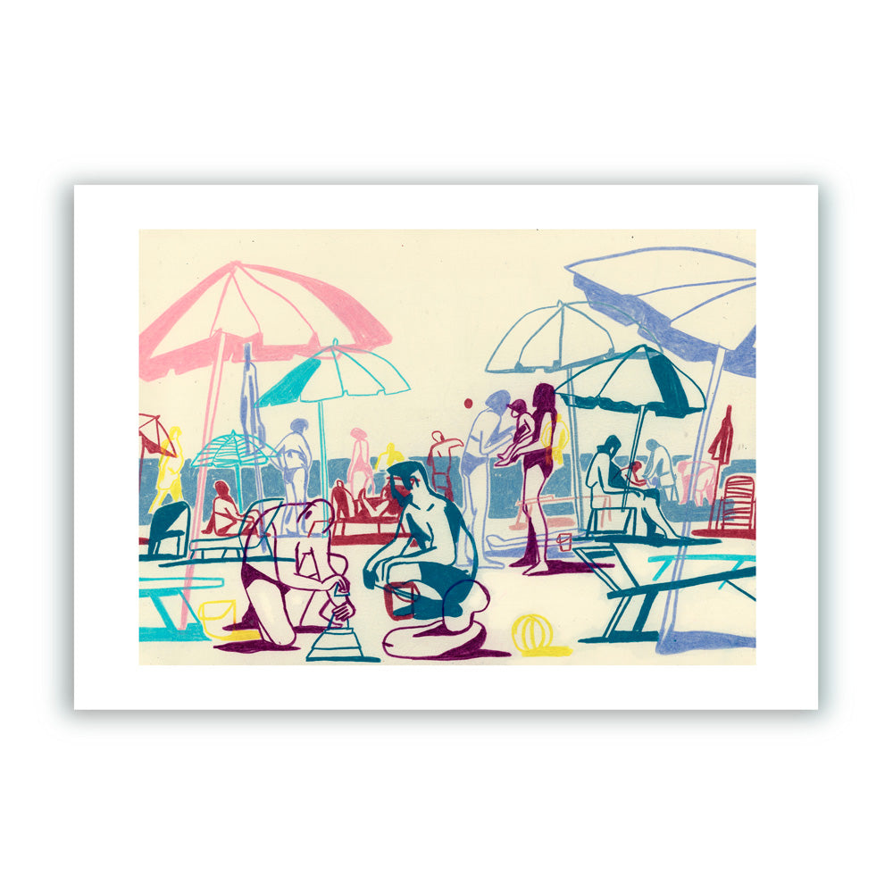 Morning at the Beach Impression Giclée A3