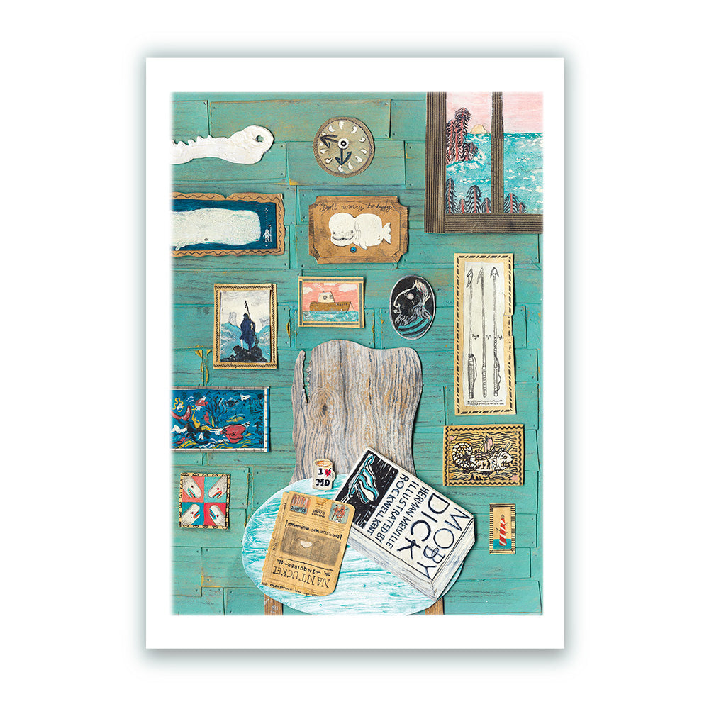 Moby Dick and Ahab Wall Impresión Giclée