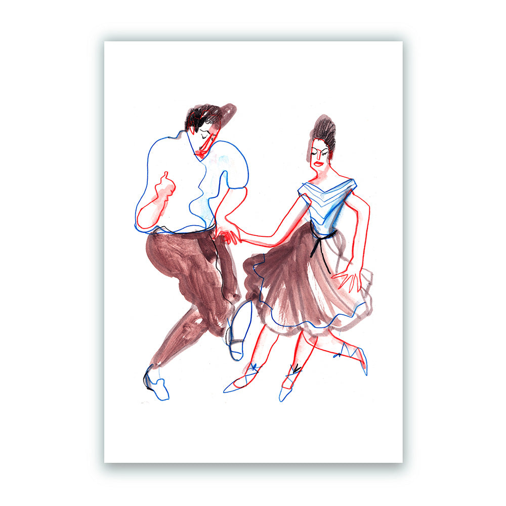 Mod Dancing Giclée Print