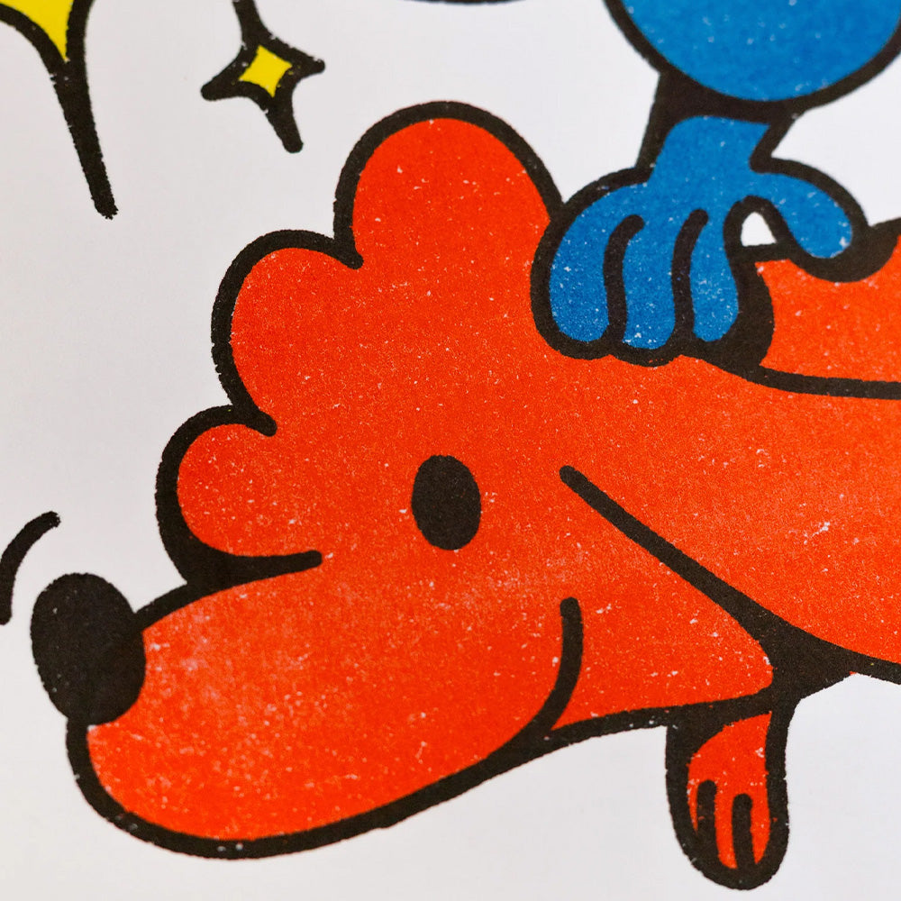 Mr. Daydream & His Pooch Pillow Risograph