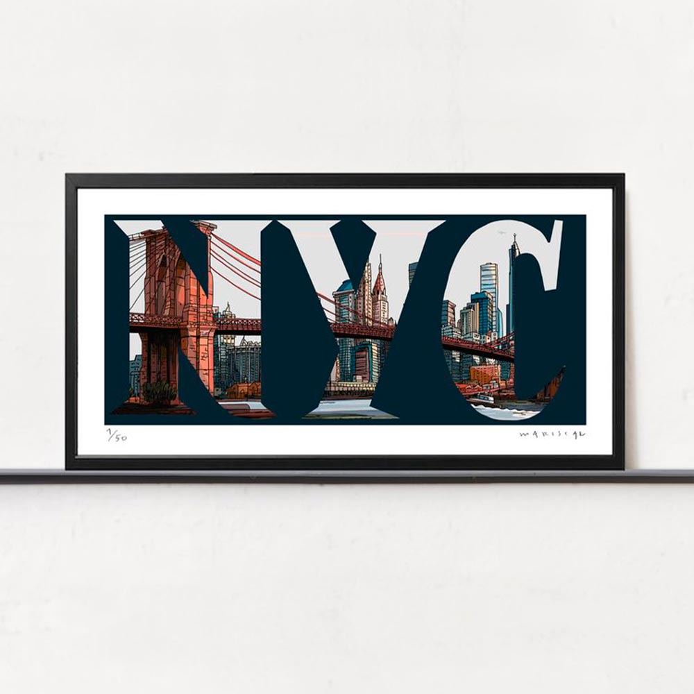 Panorámica New York City Impresión Fine Art 80x40
