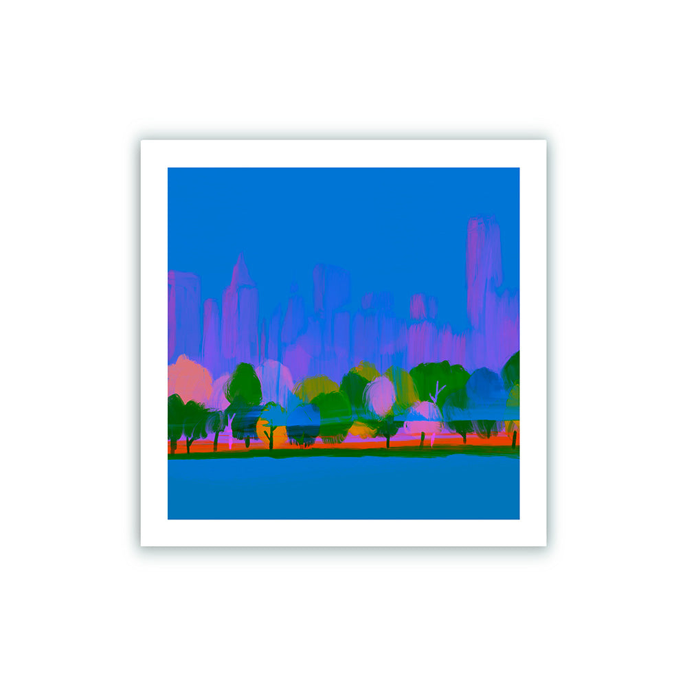 New York in Blue Impresión Giclée