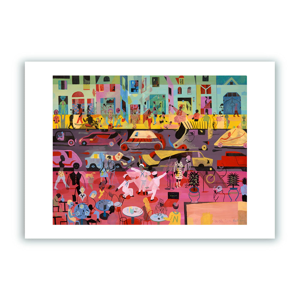 On the Town Impression Giclée A3