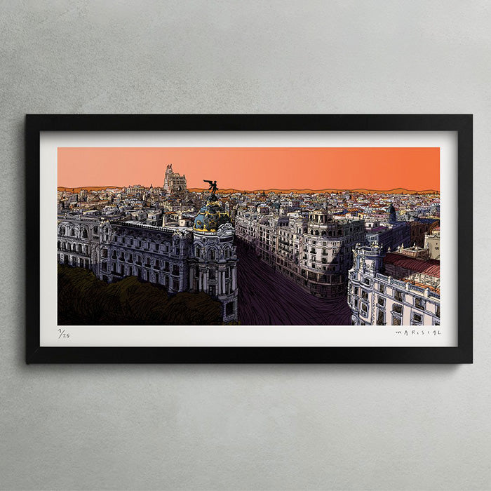 Panoramic of Madrid Fine Art Print 80x43