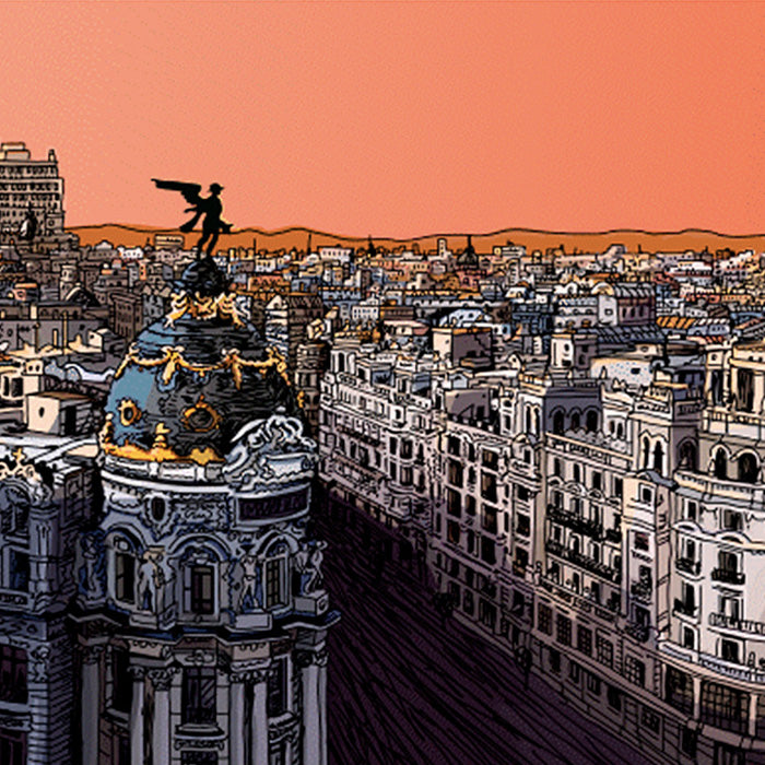 Panoramic of Madrid Fine Art Print 80x43
