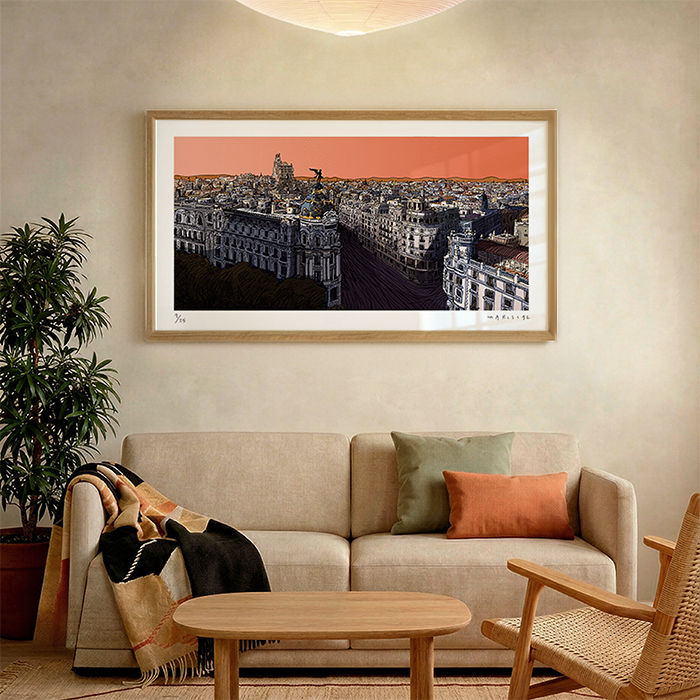 Panoramic of Madrid Fine Art Print