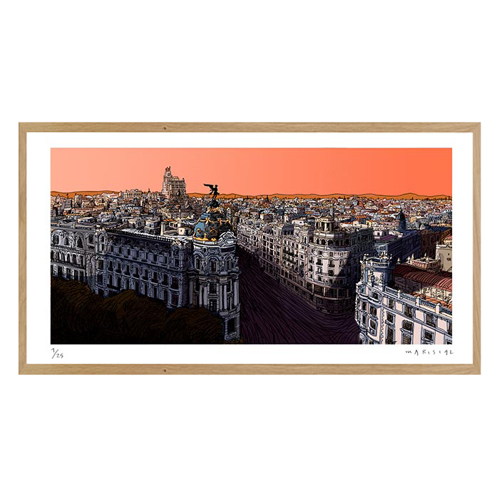 Panoramic of Madrid Fine Art Print