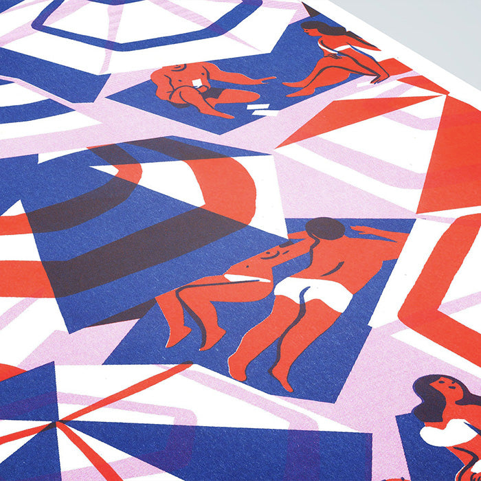 Plage (Rose Version) Risograph A3