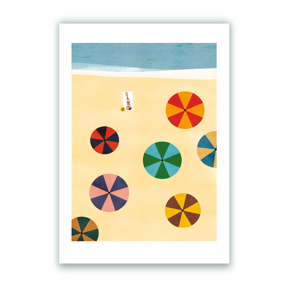 La Playa Giclée Print A4