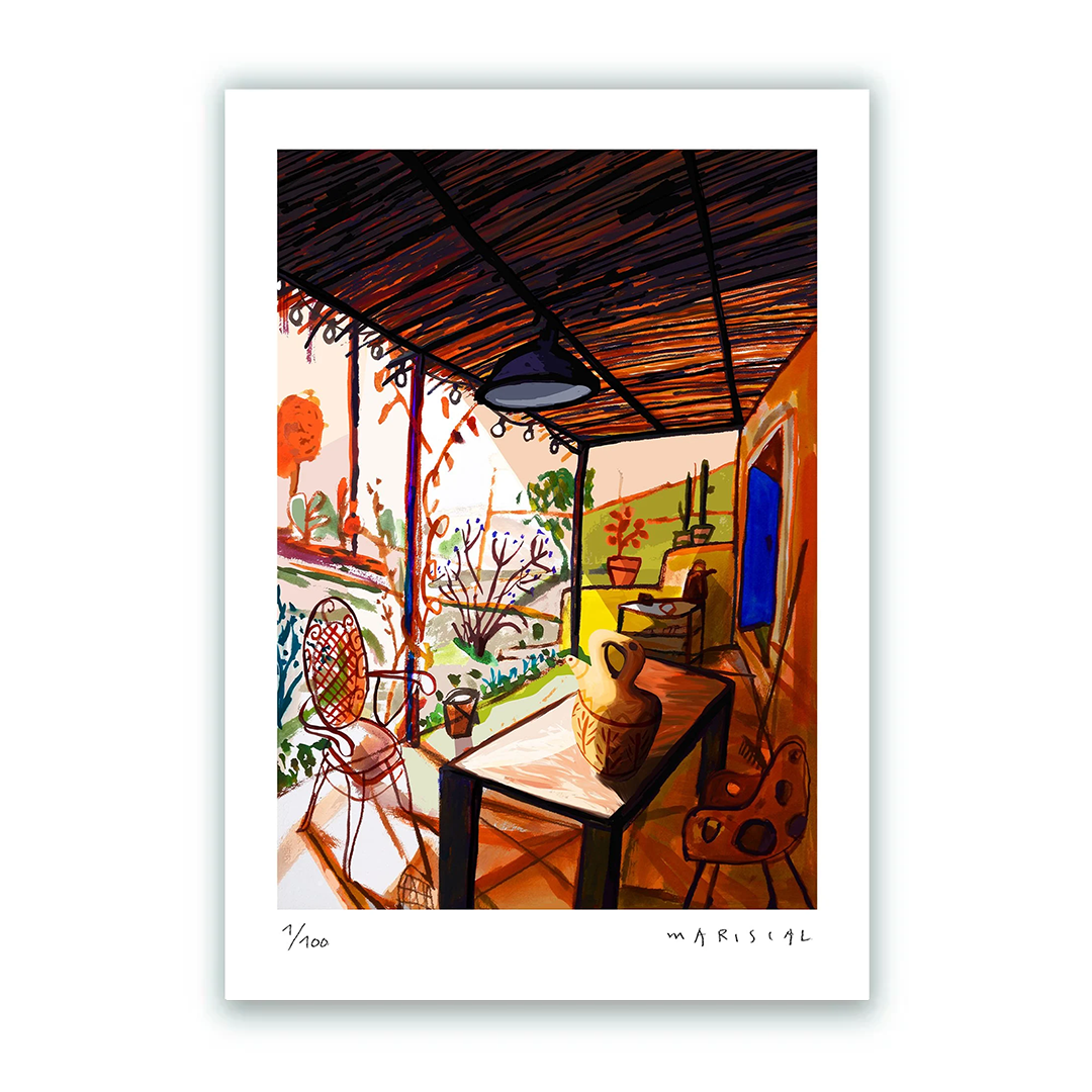 Porche en el estudio de l'Empordà Impression Giclée