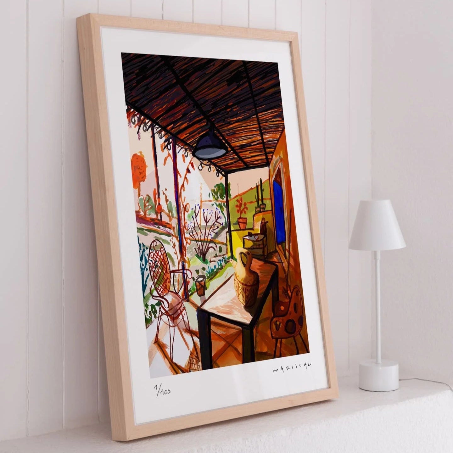Porche en el estudio de l'Empordà Impression Giclée