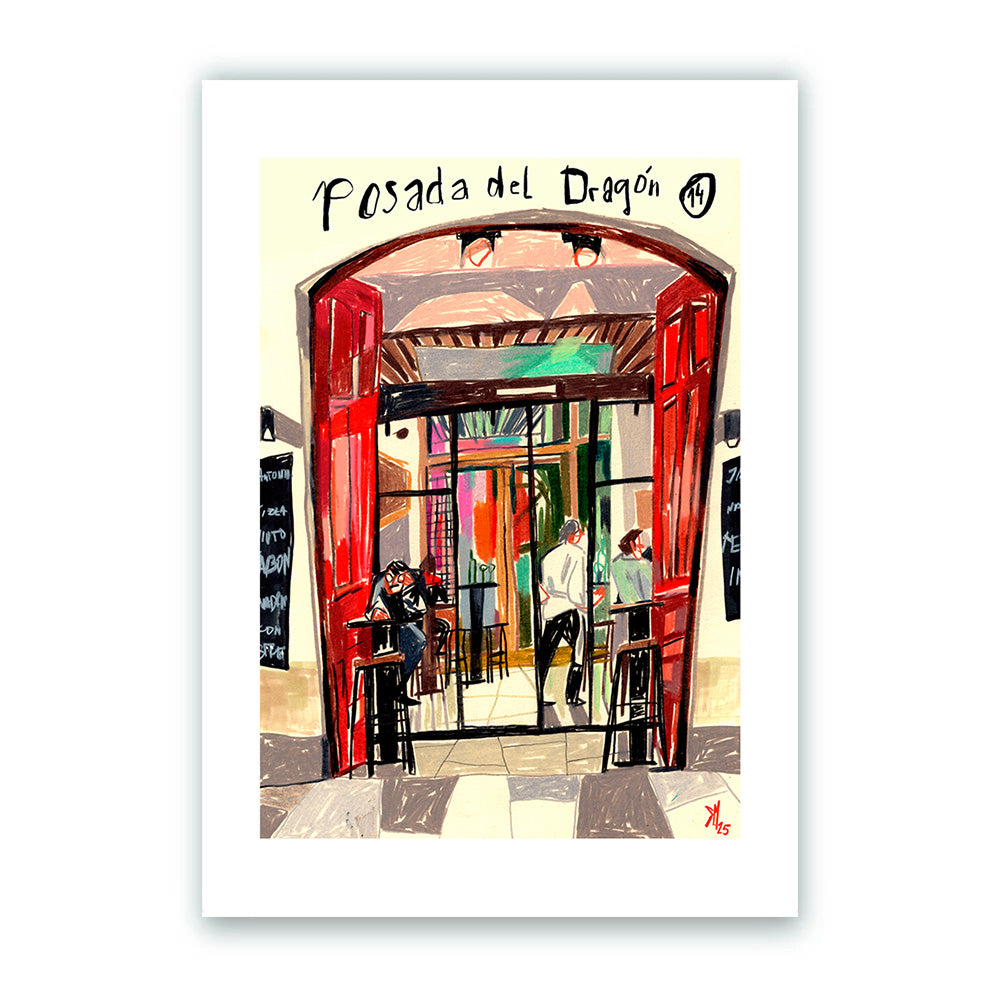 Posada del Dragón Impresión Giclée