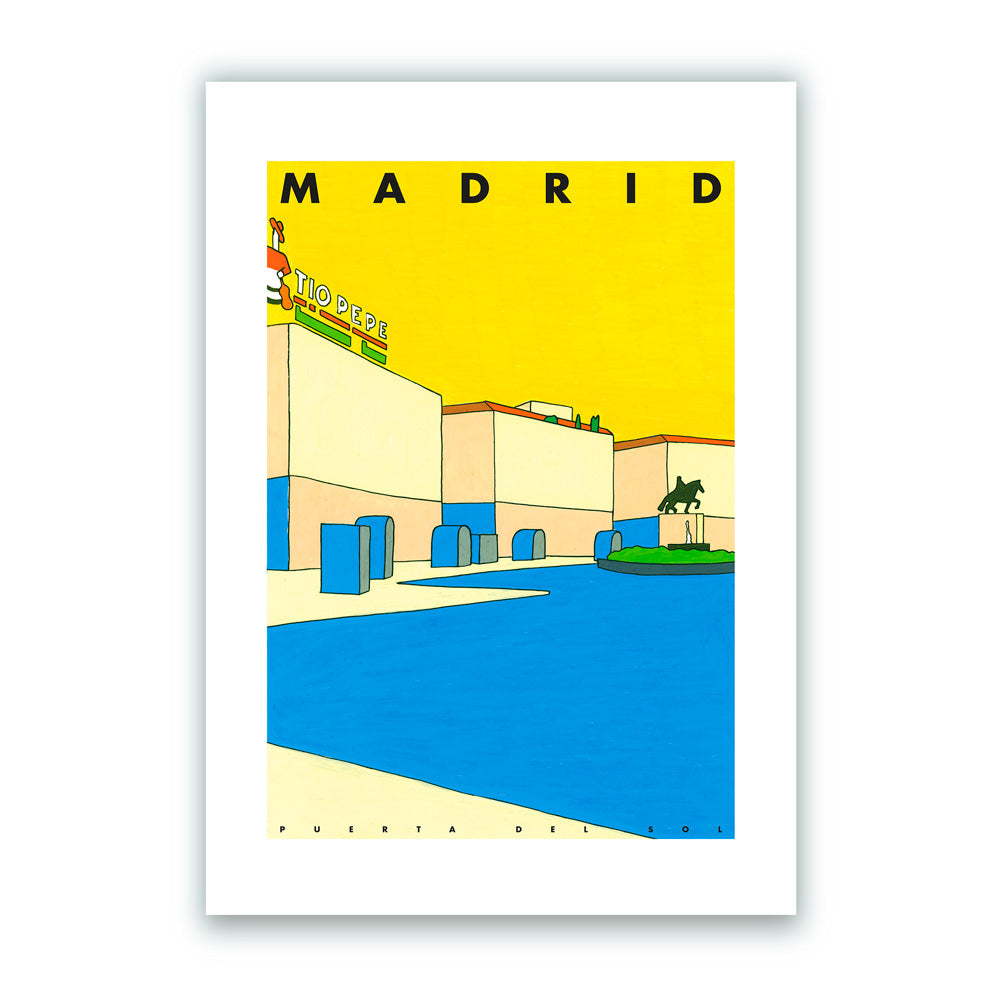 Madrid - Puerta del Sol Impresión Giclée A4