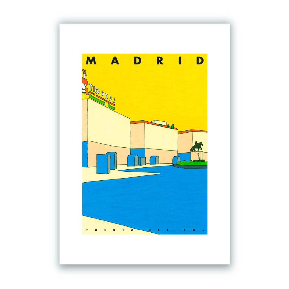 Madrid - Puerta del Sol Impression Giclée A5